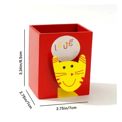 Animal Pattern Pencil Holder Pen Container Storage Box for Office Desk Home Decoration