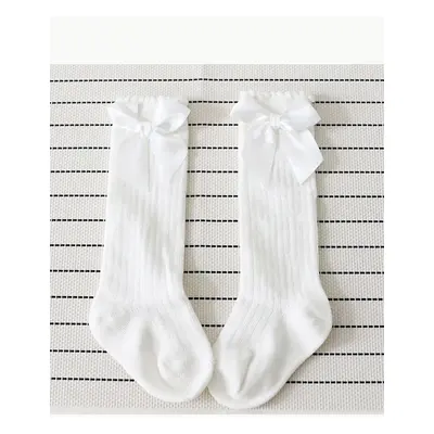 Sweet Solid Bow Decor Socks for Baby and Toddler Girl