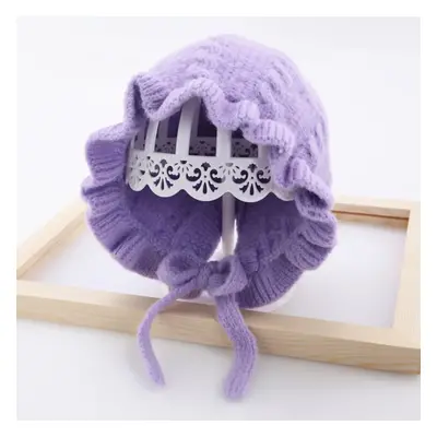 Baby / Toddler Pretty Ruffled Solid Knitted Hat