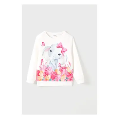 Kids Girl Elephant or Unicorn Print Long-sleeve Pullover