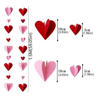 3D Heart-shaped Banner Decoration for Wedding Proposals, and Parties