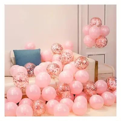 20PCS Maca Pink Sequin Balloon Decoration Wedding Birthday Party Decoration