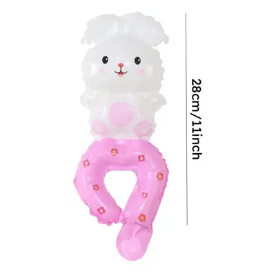 4-Pack Animal Wrist Aluminum Film Balloons for Birthday Party Decoration - Cute and Attractive D