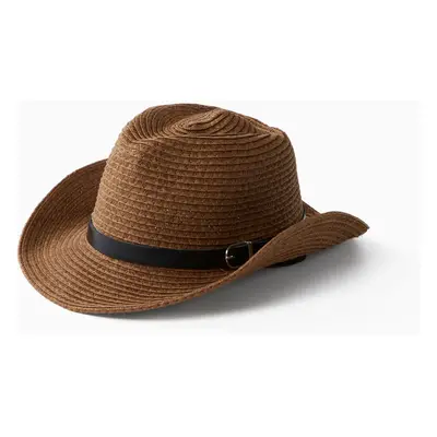 Daddy and Me Solid color western cowboy straw hat, 100% bamboo pulp fiber material