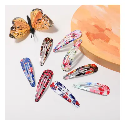 8-pack Toddler/kids Sweet Candy Printed Hair Accessories with Random Pattern Styles