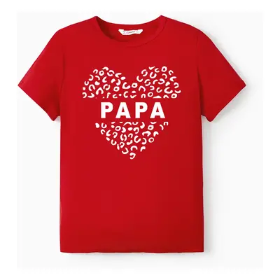 Valentine's Day Cotton Tops Family Matching Letter T-Shirt.