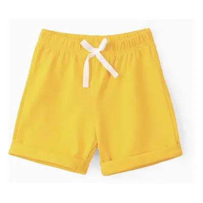 Baby Boy/Girl Solid Elasticized Waist Shorts