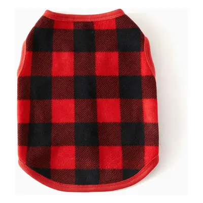 Christmas Family Matching Reindeer Embroidered Red Plaid Raglan-sleeve Thickened Polar Fleece Pa