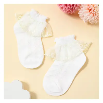 Baby / Toddler / Kid Lace Trim Pure Color Breathable Socks Dance Socks