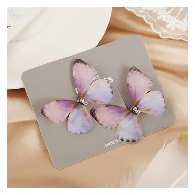 Butterfly Crystal Diamond Decor Hair Clip for Girls