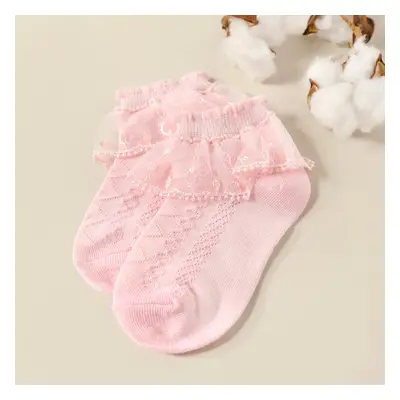 Baby / Toddler / Kid Lace Trim Pure Color Breathable Socks Dance Socks