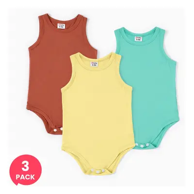 3-Pack Baby Boy/Girl Modal Solid Color Bodysuits