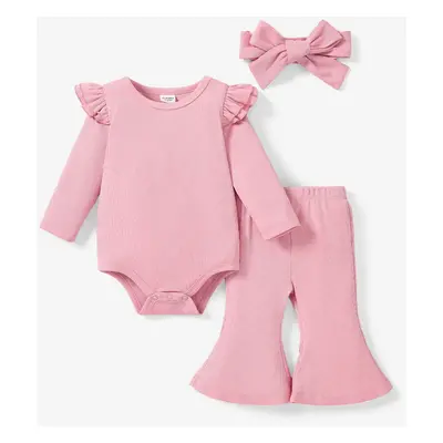 Sweet 3pcs Polyester and Spandex Baby Girl's Sets