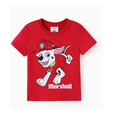 PAW Patrol Toddler Girl/Boy 94% Skye Chase Rubble Marshall Cotton Short-sleeve Tee