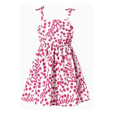 Barbie Mommy and Me Fruit print Sling Tighten waist Dress