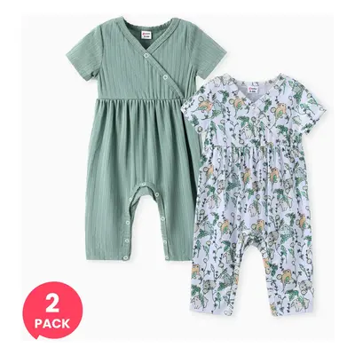 Easter 2-Pack Baby Girl Textured Romper