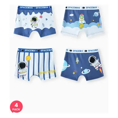 Childlike Character Boy's 4pcs Cotton Underwear Set