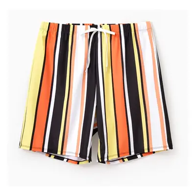 Family Matching Striped Swim Trunks or Halter two-piece Swimsuit