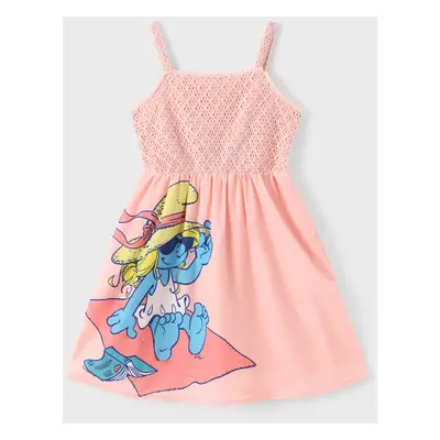 The Smurfs Family matching Character Striped Top/ Embroidered Sleeveless Knitted Dress