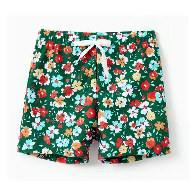 Family Matching Flora Swim Trunks or Strap two-piece Swimsuit