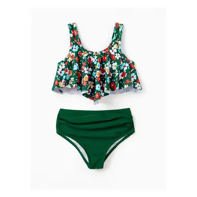 Family Matching Flora Swim Trunks or Strap two-piece Swimsuit