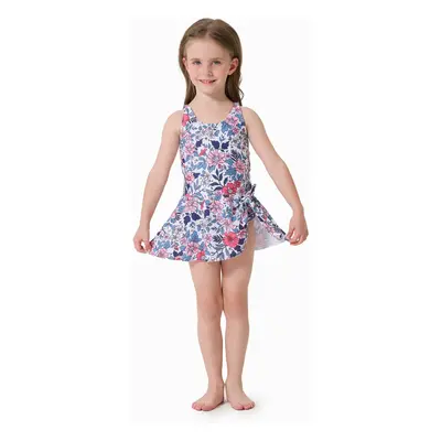 Family Matching Swimsuit Color Block Drawstring Swim Trunks or Ditsy Floral Bow Side Tankini