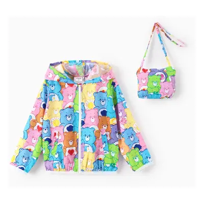 Care Bear Baby/Toddler Boy/Girl Character Pattern Zipper Hooded Ultralight Sun Protection storag