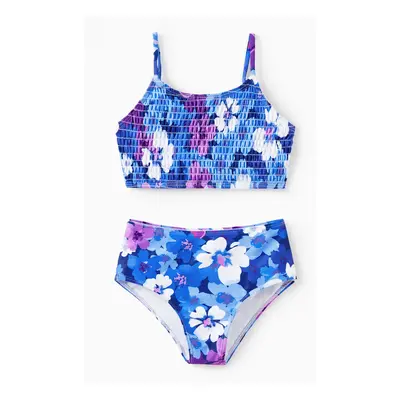 Family Matching Flora Swim Trunks or Smocking Strap two-piece Swimsuit