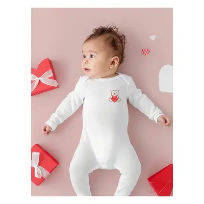 Baby Boy/Girl 95% Cotton Bear Temp-Sensing Print Jumpsuit