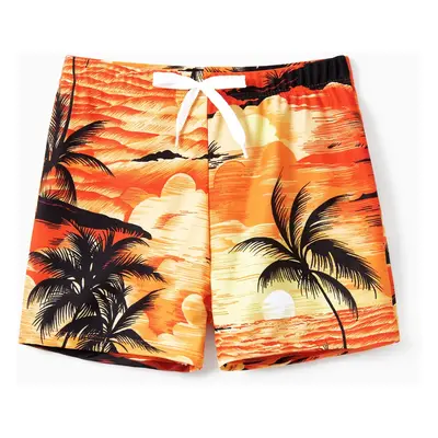 Tropical Hawaiian Swimsuits for Family Matching Swimwear