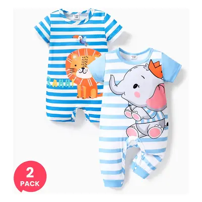 2-Pack Baby Boy Childlike Animal Romper