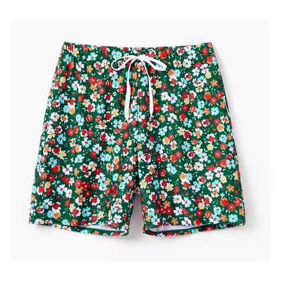 Family Matching Flora Swim Trunks or Strap two-piece Swimsuit