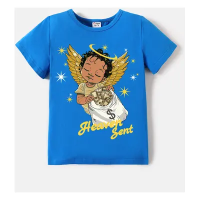 Kid Boy Cotton Little Angel Print Tee