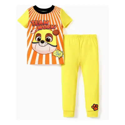 PAW Patrol 2pcs Toddler Boys/Girls Chase/Skye/Rubble Character Print Tight-fitting Pajamas