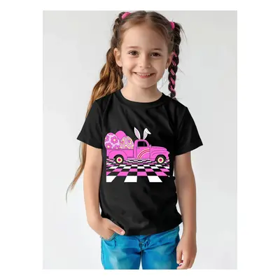 Easter Toddler/Kid Girl Cotton Car Print Tee