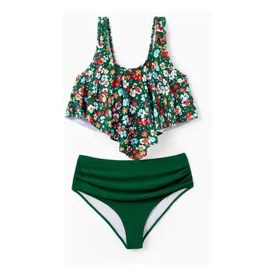 Family Matching Flora Swim Trunks or Strap two-piece Swimsuit