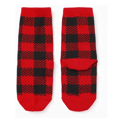 Christmas Socks Family Matching Classic Red&Black Plaid Socks