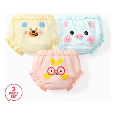 3-Pack Baby/Toddler Girl Childlike Animal Print Underwear