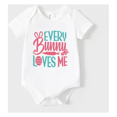 Easter Baby Boy/Girl Cotton Letter Print Romper