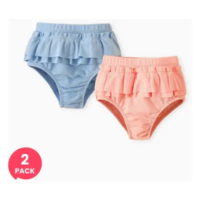 2-Pack Baby Girl Sweet Ruffled Shorts