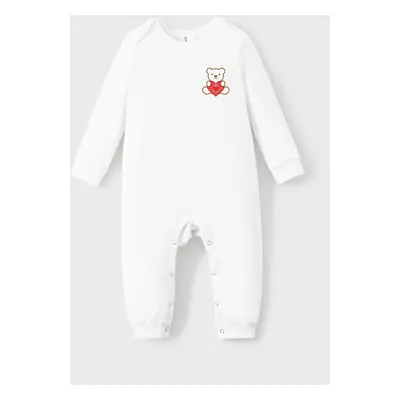 Baby Boy/Girl 95% Cotton Bear Temp-Sensing Print Jumpsuit