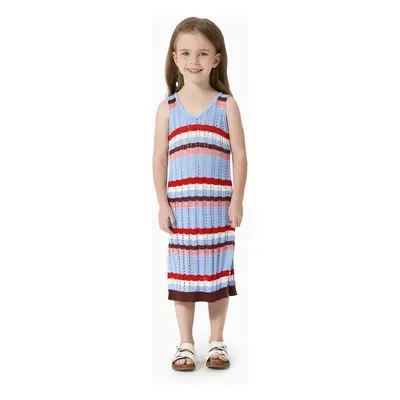 Knitted Stripe Beach Dress with Hollow-out Design for Mommy and Me