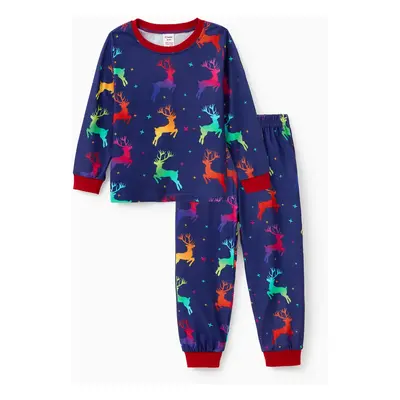 Christmas Family Pajamas Matching Long-sleeve Pajamas Sets (Flame Resistant)