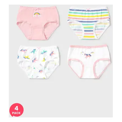 4pcs Kid Girl 3D Hyper-Tactile Cotton Cute Animal Print Underwear Set