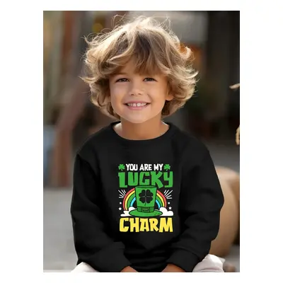 St. Patrick's Day Toddler/Kid Boy Letter Print Sweatshirt