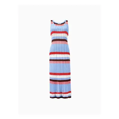 Knitted Stripe Beach Dress with Hollow-out Design for Mommy and Me