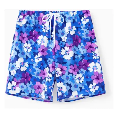 Family Matching Flora Swim Trunks or Smocking Strap two-piece Swimsuit