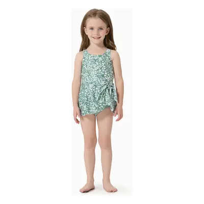 Family Matching Swimsuit Drawstring Swim Trunks or Ditsy Floral Bow Side Tankini