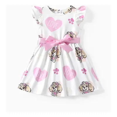 Paw Patrol Outfits - Toddler Girls Pink Dress with Heart and Character Print