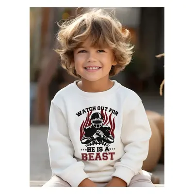 Toddler/Kid Boy Cotton Letter Print Sweatshirt